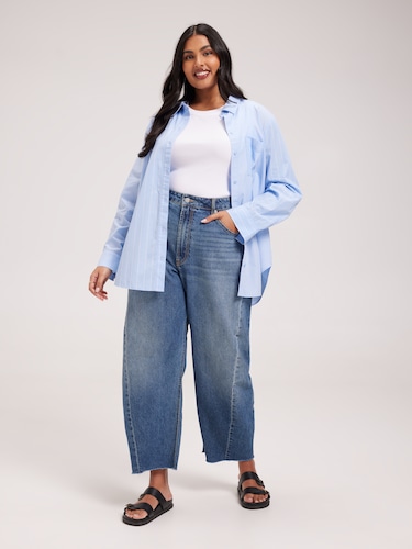 Curve Originals High Rise Barrel Leg Jean                                                                                       