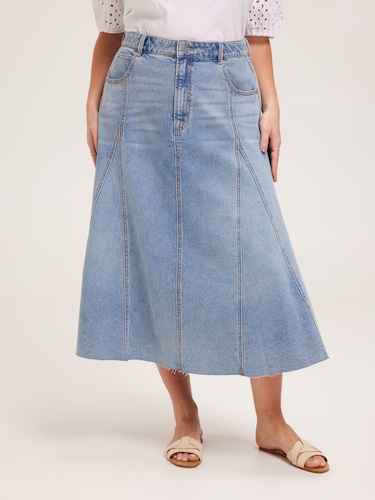 Curve Originals Panelled Midi Skirt                                                                                             