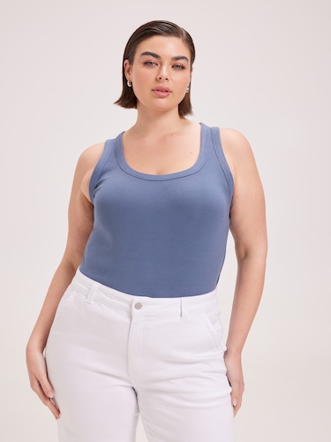 Curve Kate Scoop Neck Rib Tank                                                                                                  