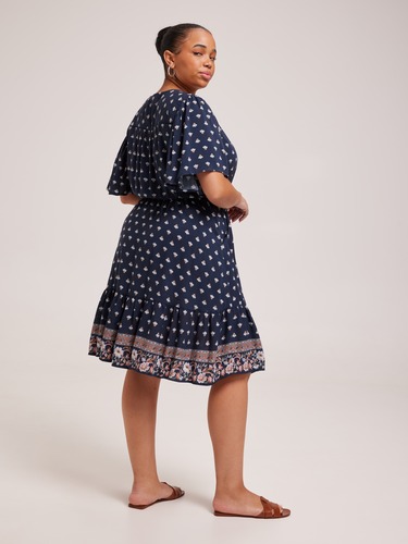 blue dress for baby girl Love & Lust Blue Floral Mini Dress - US 4