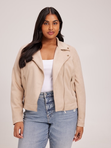 Curve Frankie Suedette Biker Jacket                                                                                             