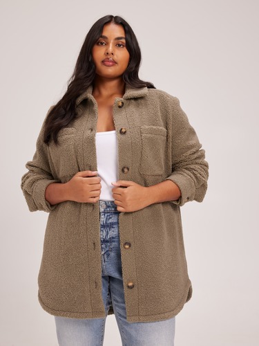 Curve Ellie Teddy Shacket                                                                                                       