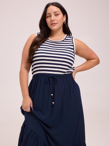 Curve Tori Knit Combo Dress                                                                                                     