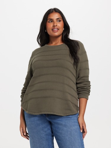 Curve Amelia Textured Pullover                                                                                                  