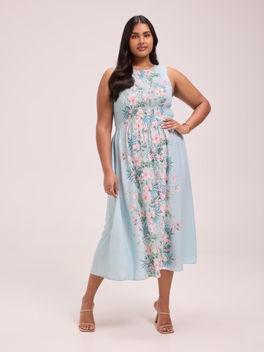 Curve Harper Shirred Dress                                                                                                      