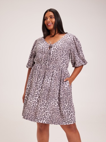 Curve Elena Tie Front Dress                                                                                                     
