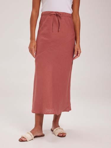 Linen Mae Slip Maxi Skirt                                                                                                       