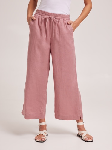 Demi Linen Wide Ankle Pant                                                                                                      