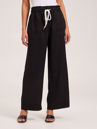 Linen Wide Leg Pant                                                                                                             