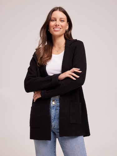 Katherine Fluffy Knit Blazer                                                                                                    