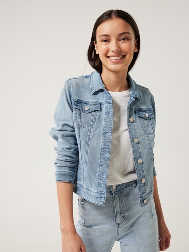 Girls Amaze Hooded Trucker Jacket                                                                                               