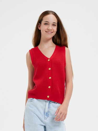 Girls Ellie Knit Vest                                                                                                           