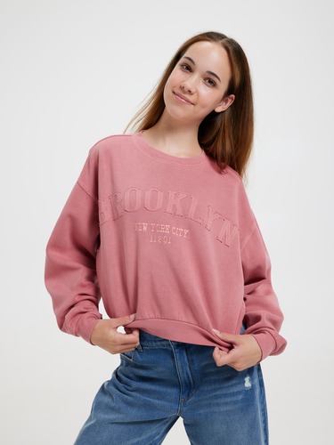Girls Kai Logo Crop Crew Sweat                                                                                                  