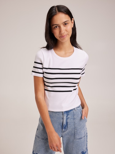 Girls Hannah Rib Tee                                                                                                            