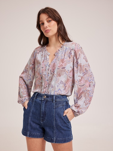 Paris Pintuck Blouse                                                                                                            