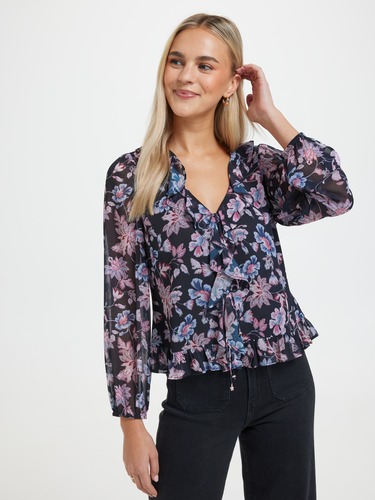 Margot Frill Tie Front Top                                                                                                      