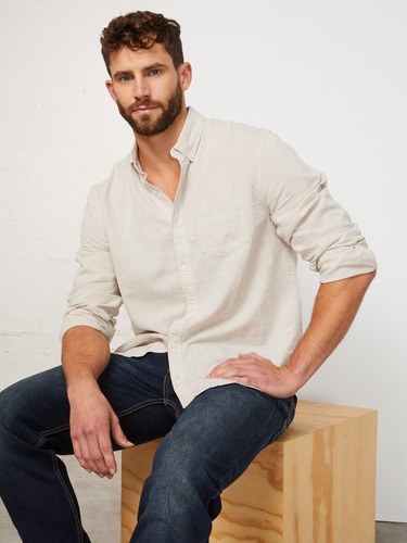 JAMIE LS LINEN BLEND SHIRT