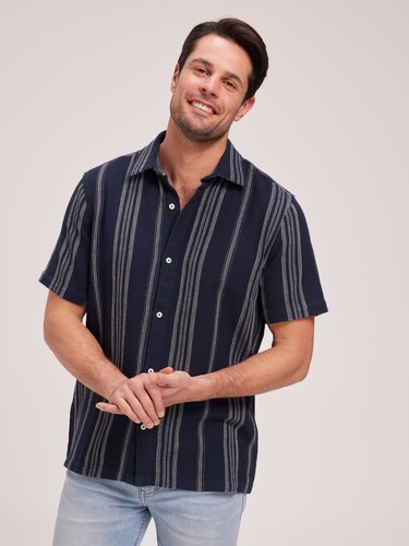 Textured Stripe Shirt                                                                                                           