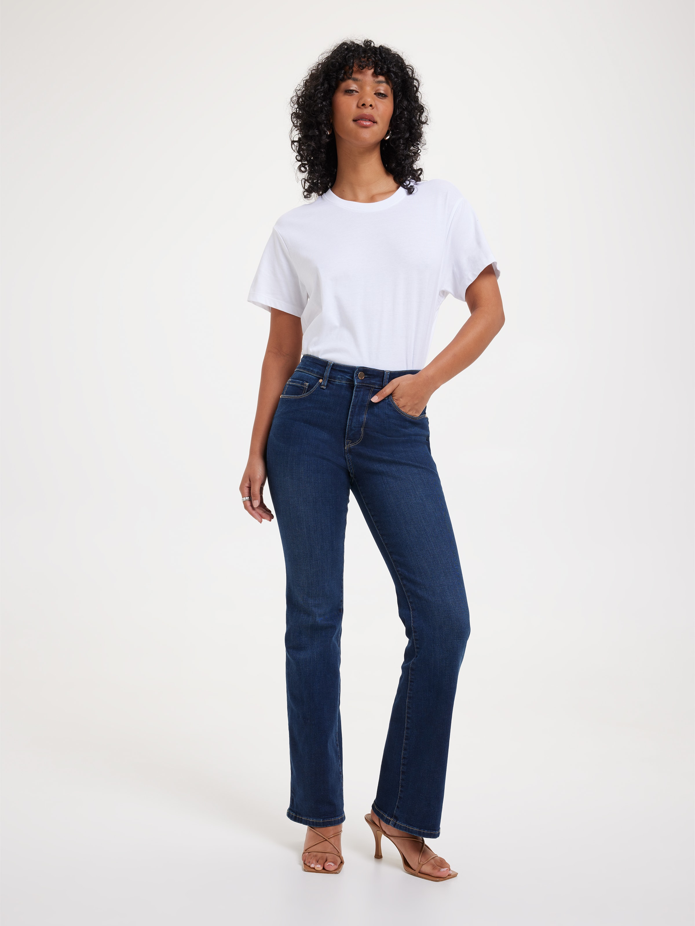 jayden high-rise bootcut jeans | espresso main image 1