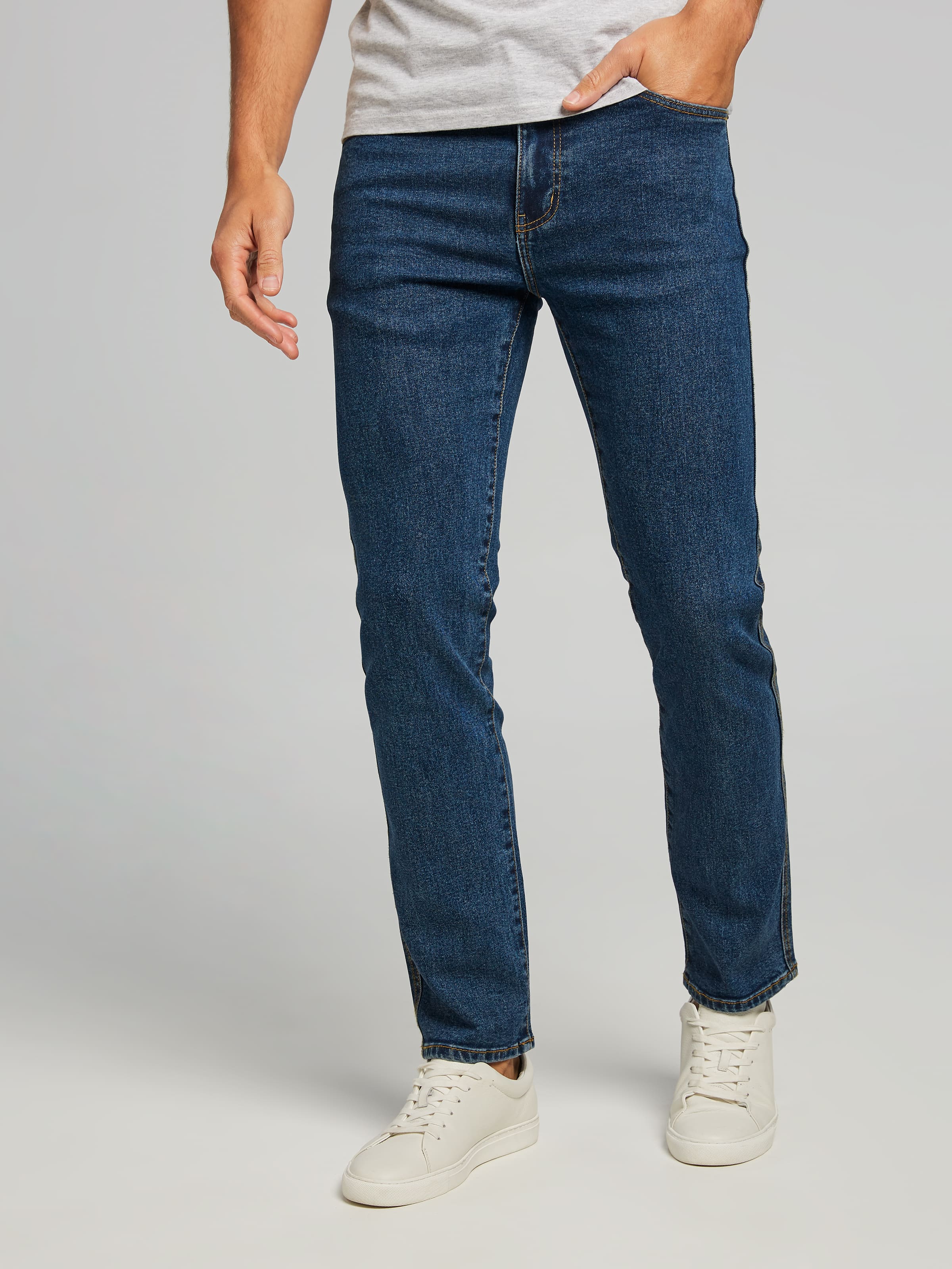 Stretch Classic Straight Leg Dark Stonewash - Just Jeans Online