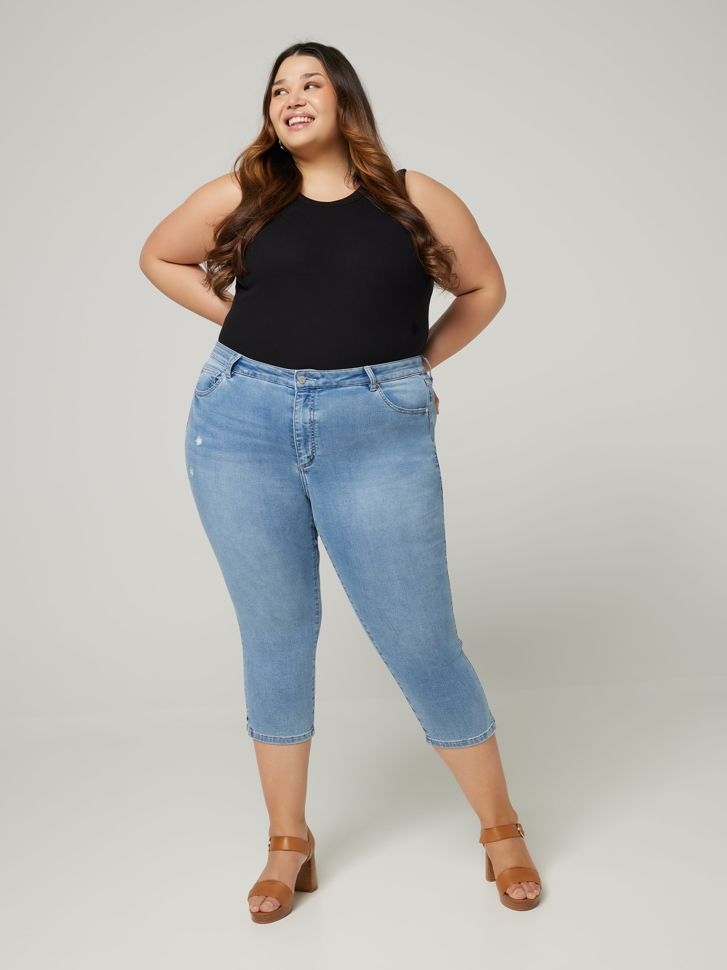 Curve Amaze 3/4 Skinny Jeans - Just Jeans Online