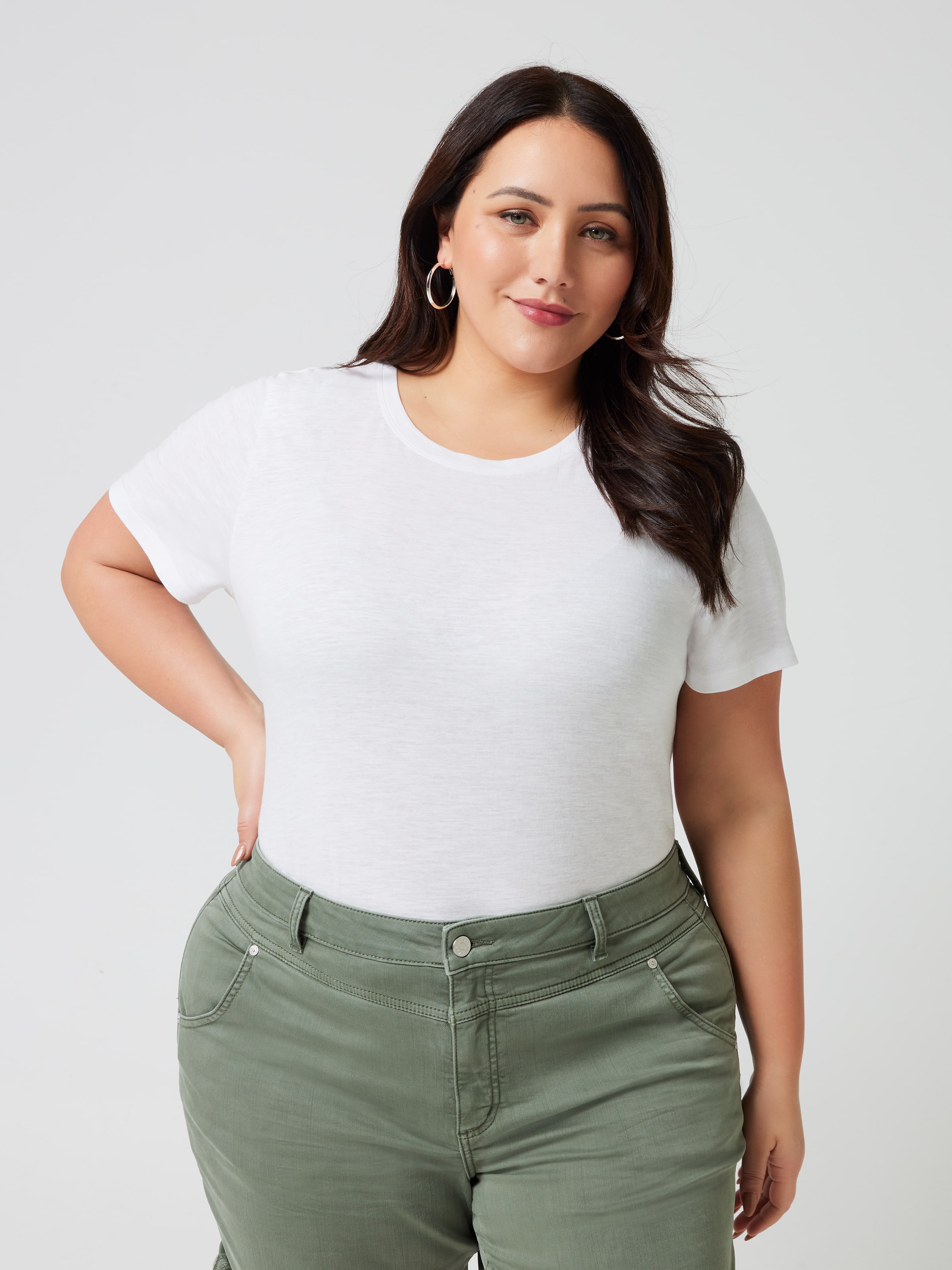 Curve Perfect Crew Neck Boyfriend Tee Just Jeans Online