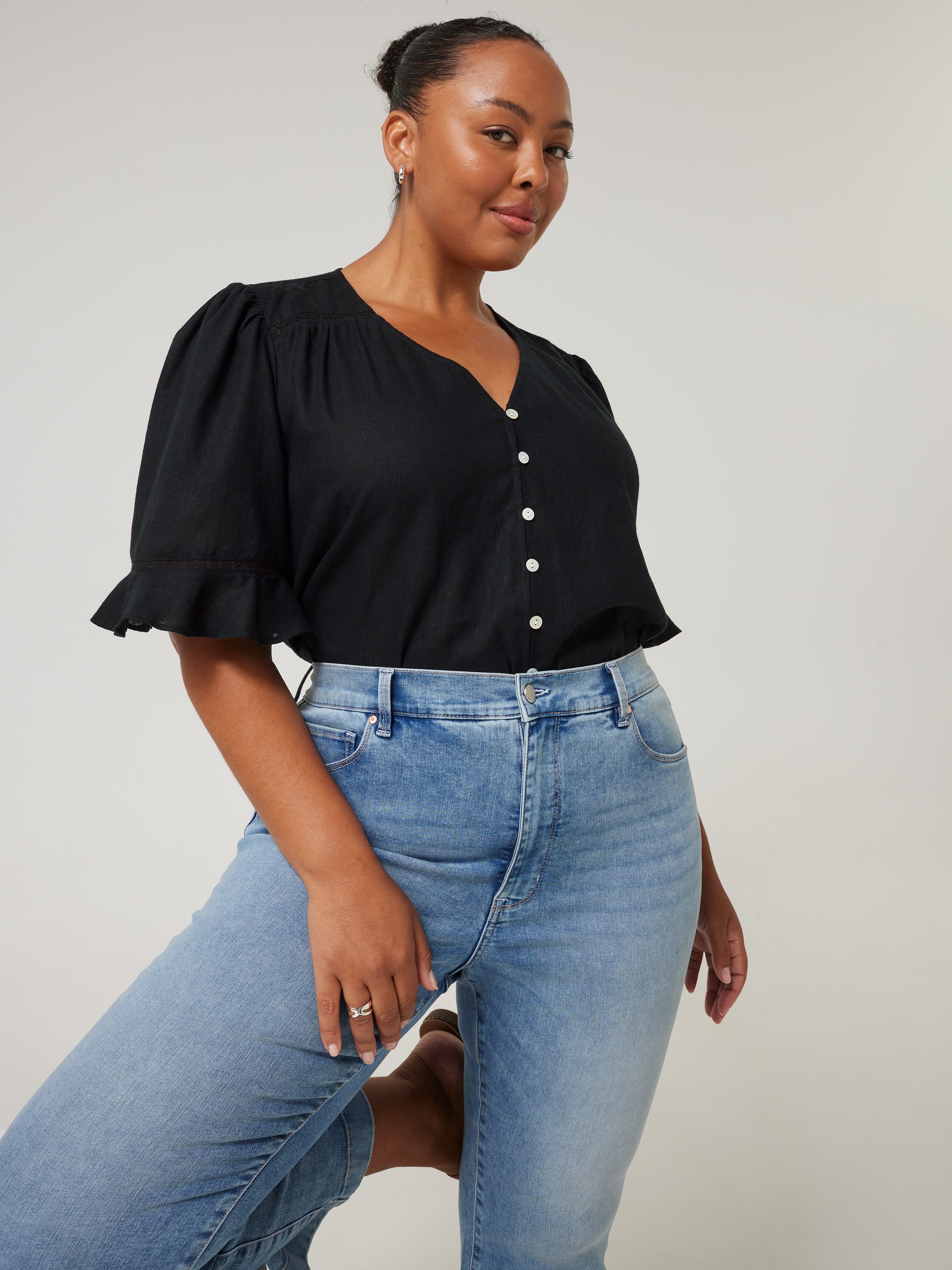 Curve Reformed High Rise Cropped Flare Jean - Just Jeans Online