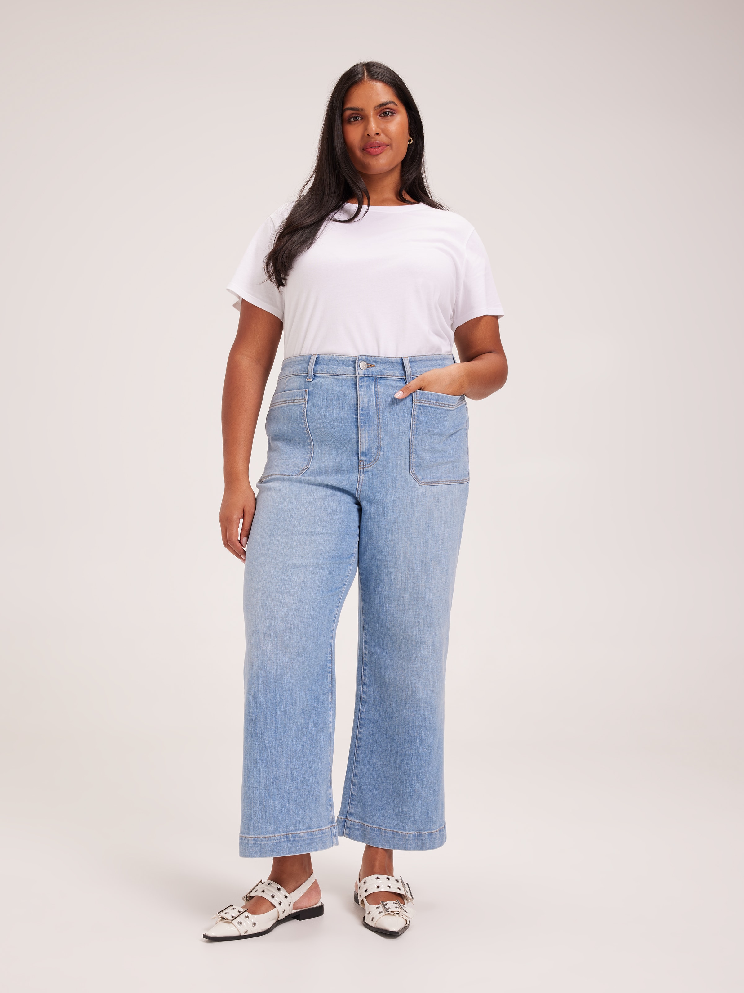 Curve Originals High Rise Wide Ankle Jean - Just Jeans Online