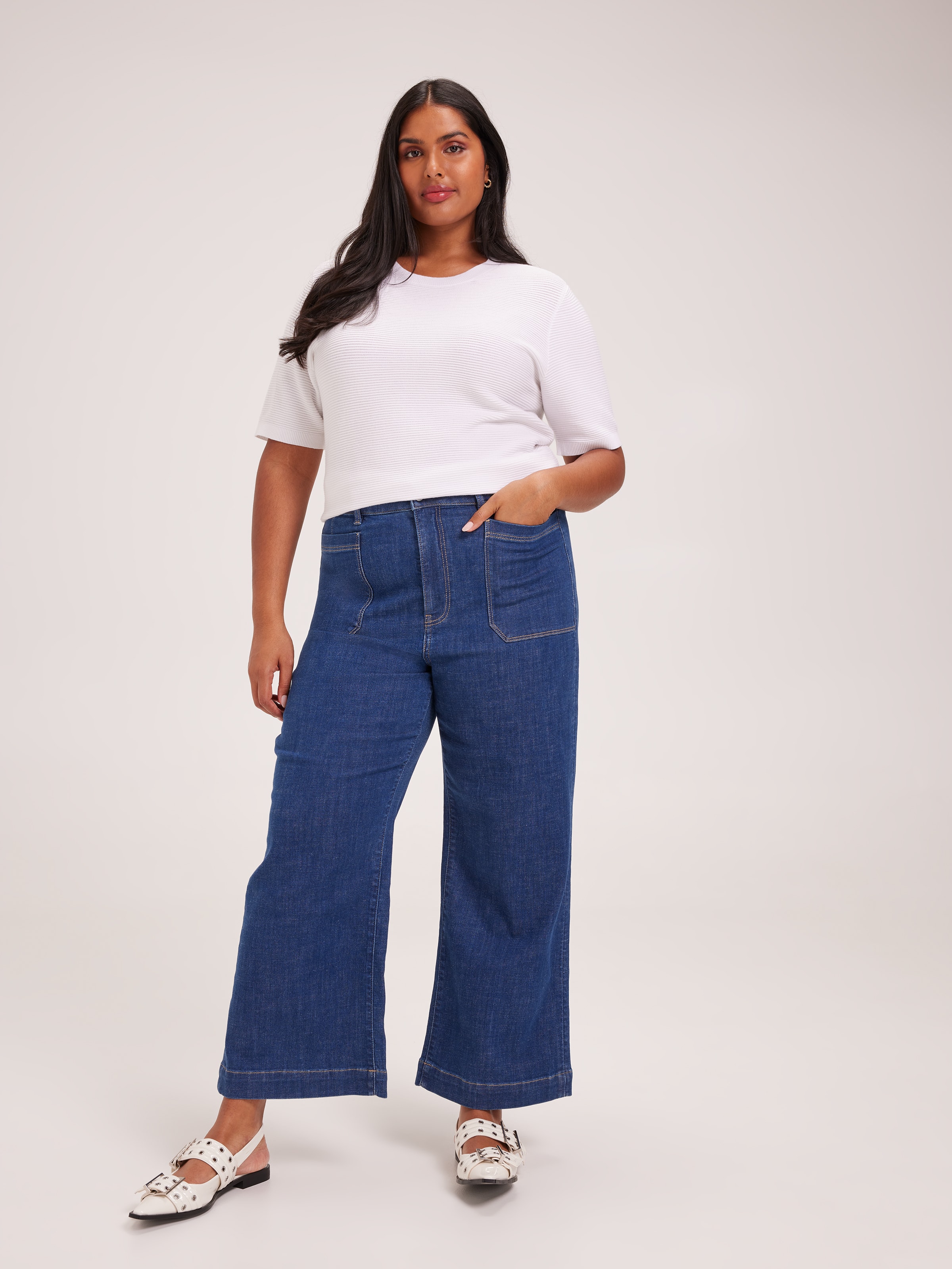 Curve Originals High Rise Wide Ankle Jean - Just Jeans Online