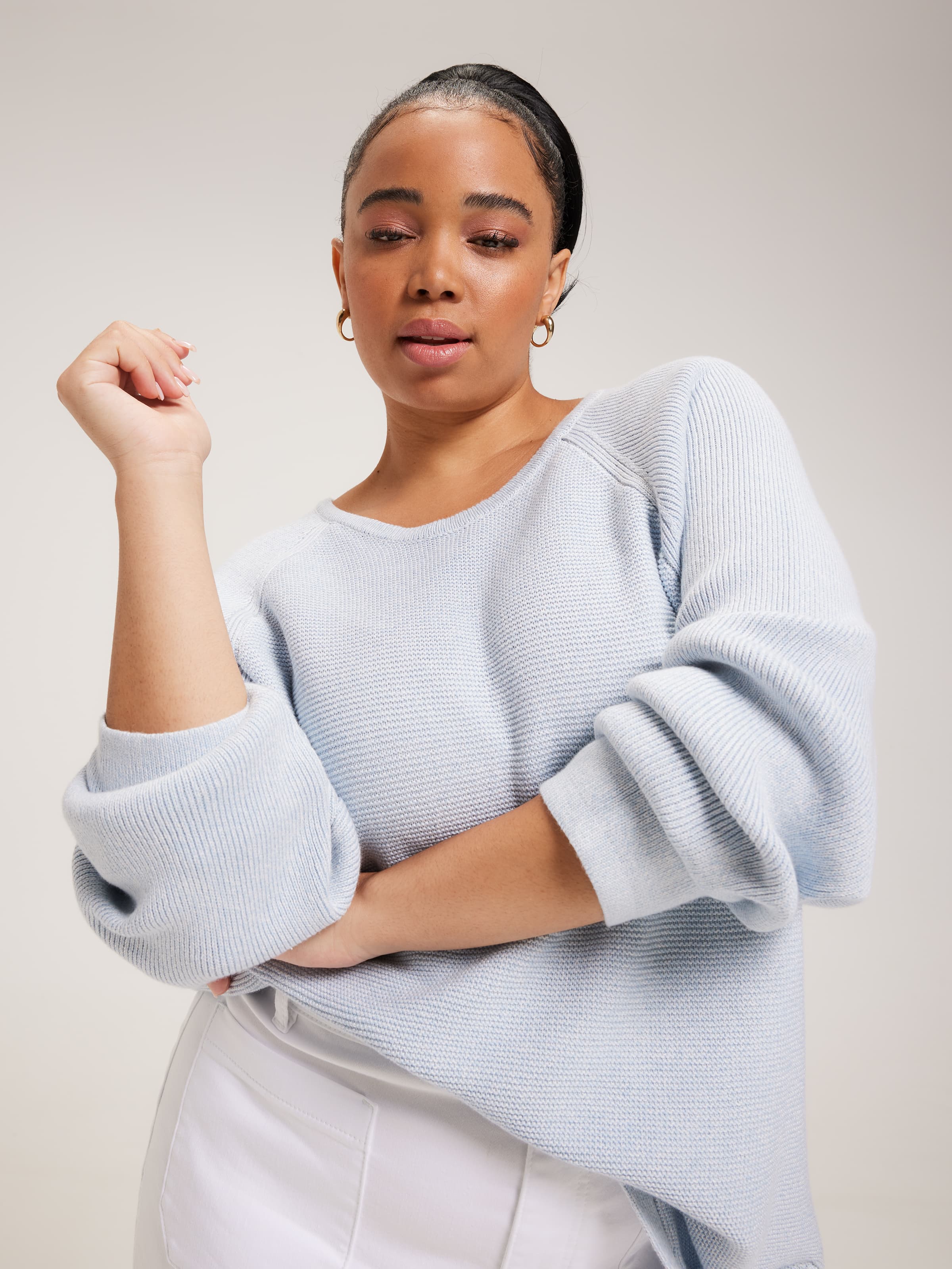 Curve Aubrey Textured Pullover Just Jeans Online