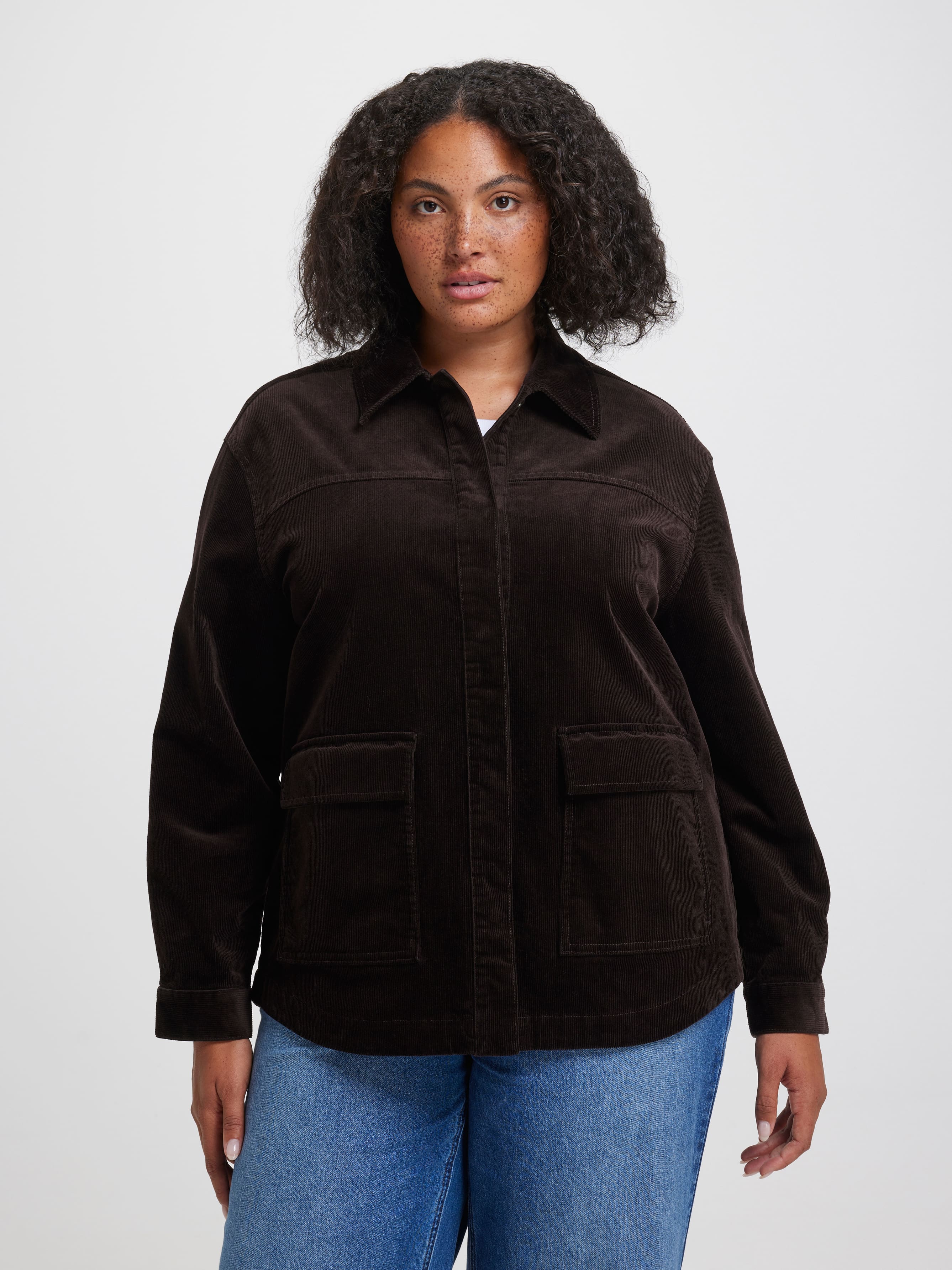 Curve Donna Cord Shacket Java - Just Jeans Online