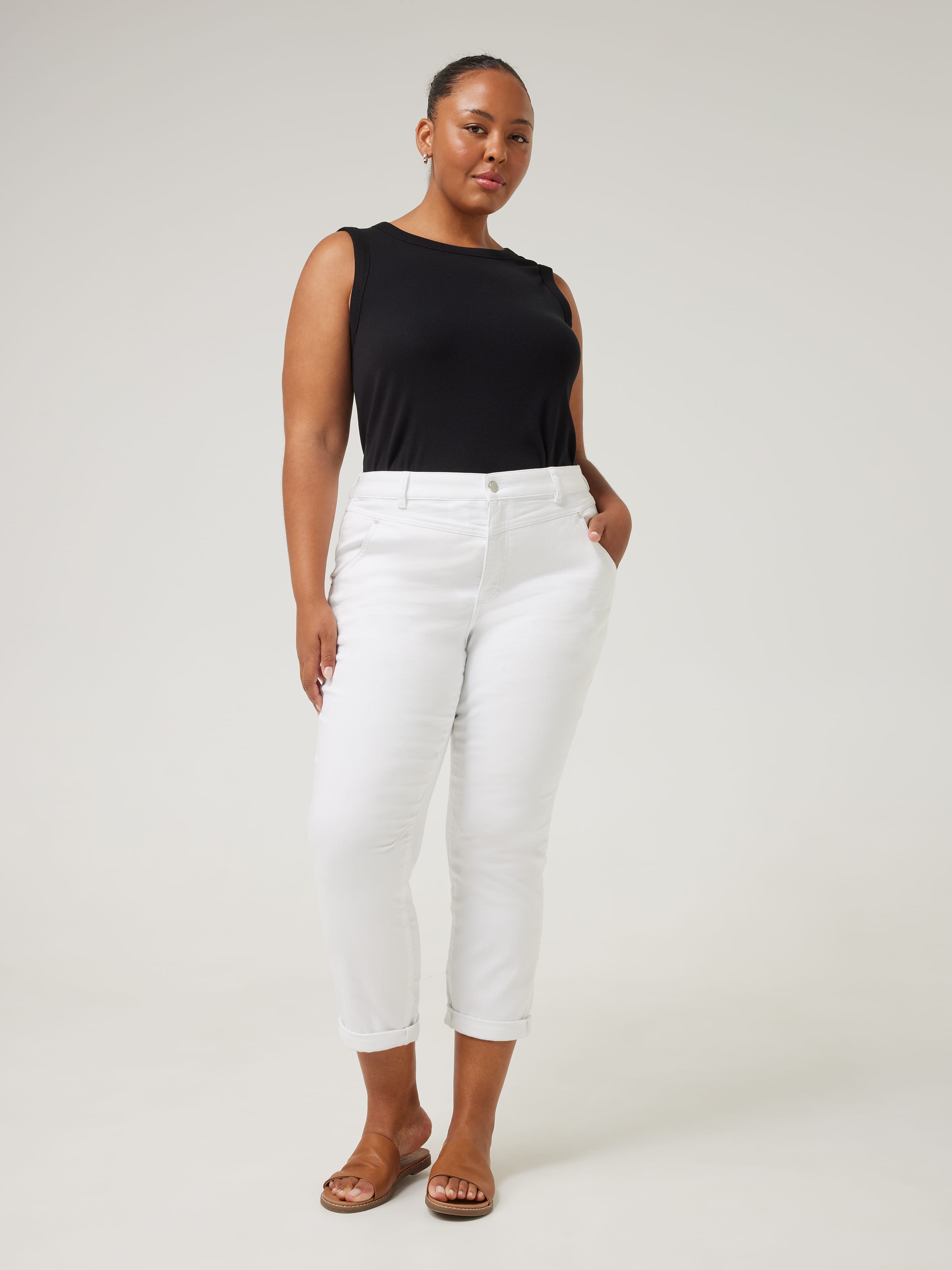 Curve Amaze Mid Rise Yoke Front Boyfriend Jean Just Jeans Online