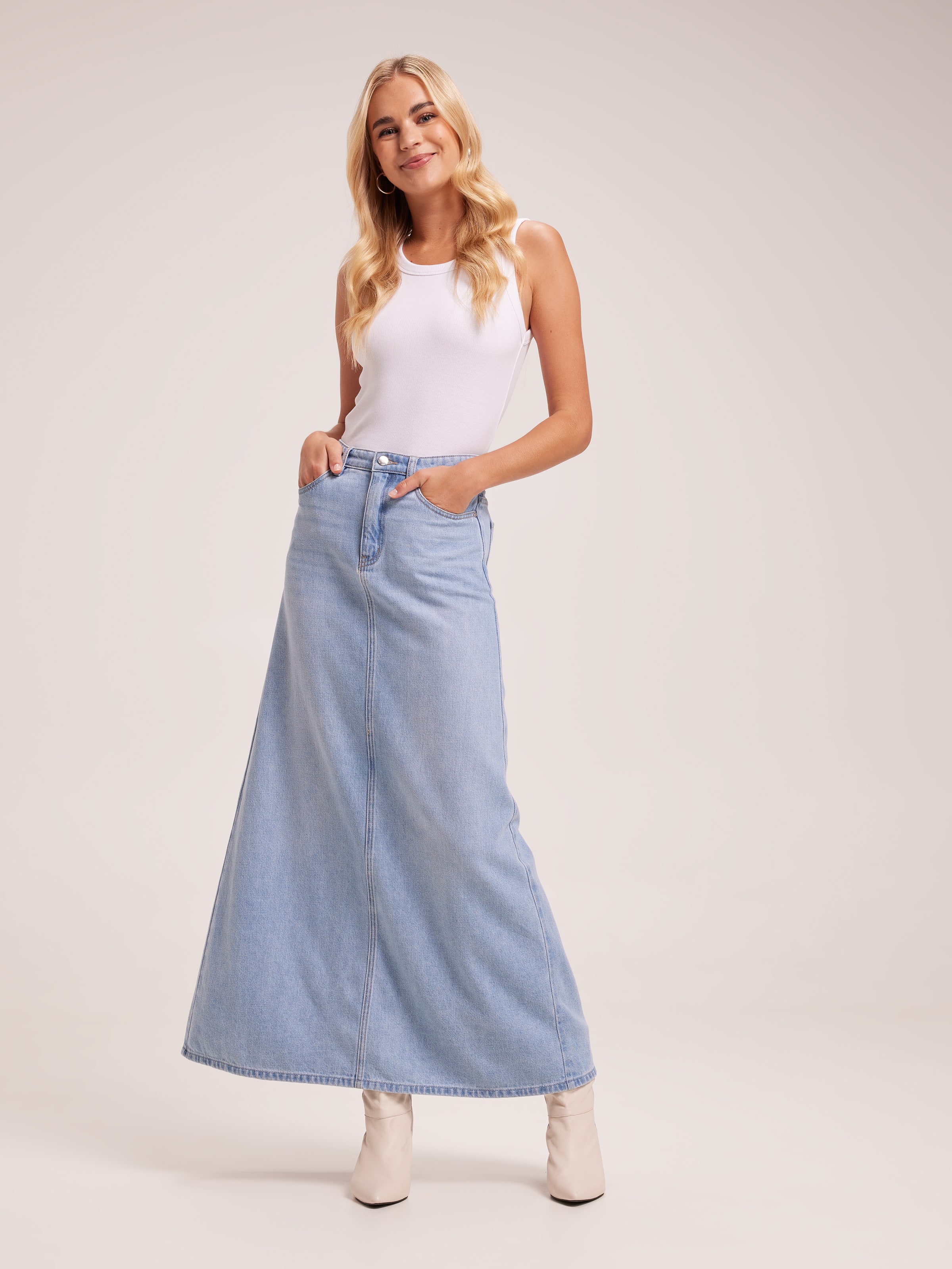 Maxi denim outlet skirt nz