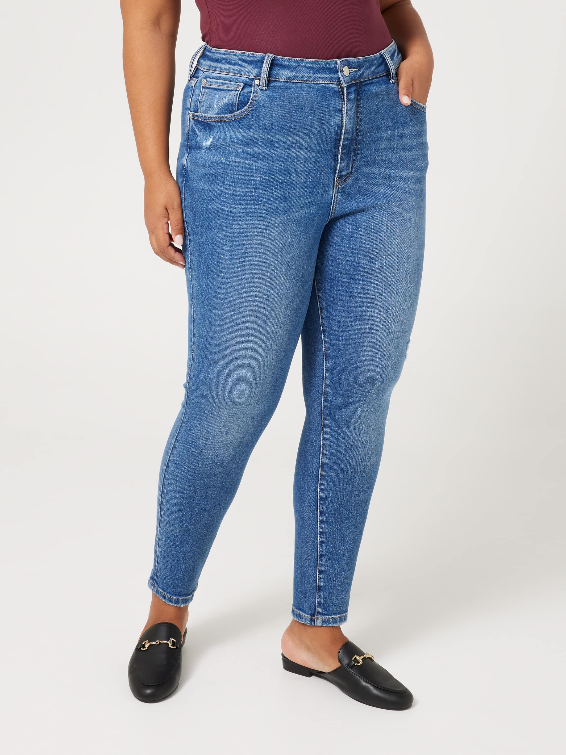 Curve Super Vintage High Rise Skinny Ankle Jean - Just Jeans Online