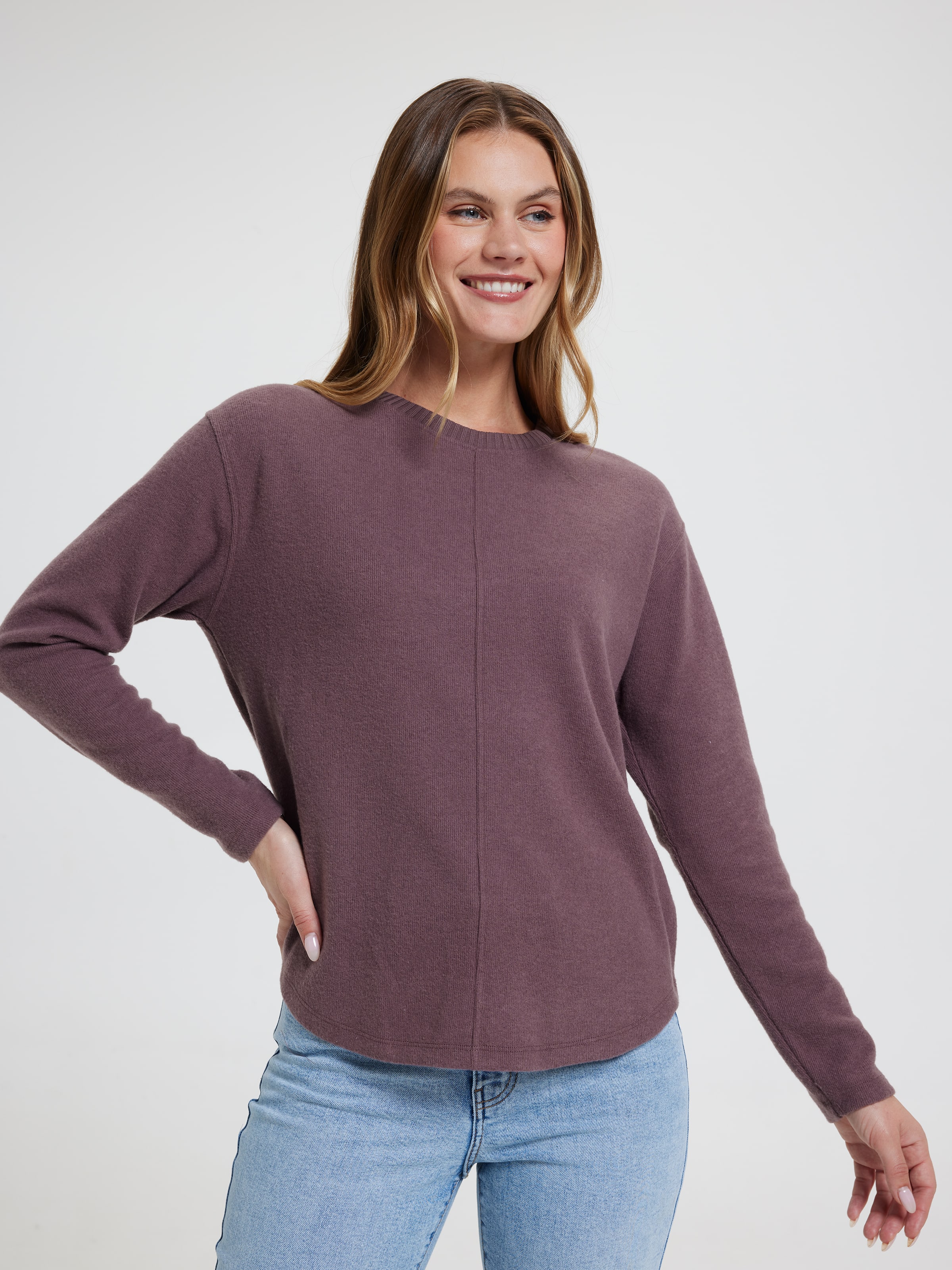 Margot Ribbed Long Sleeve -Oat main image 0