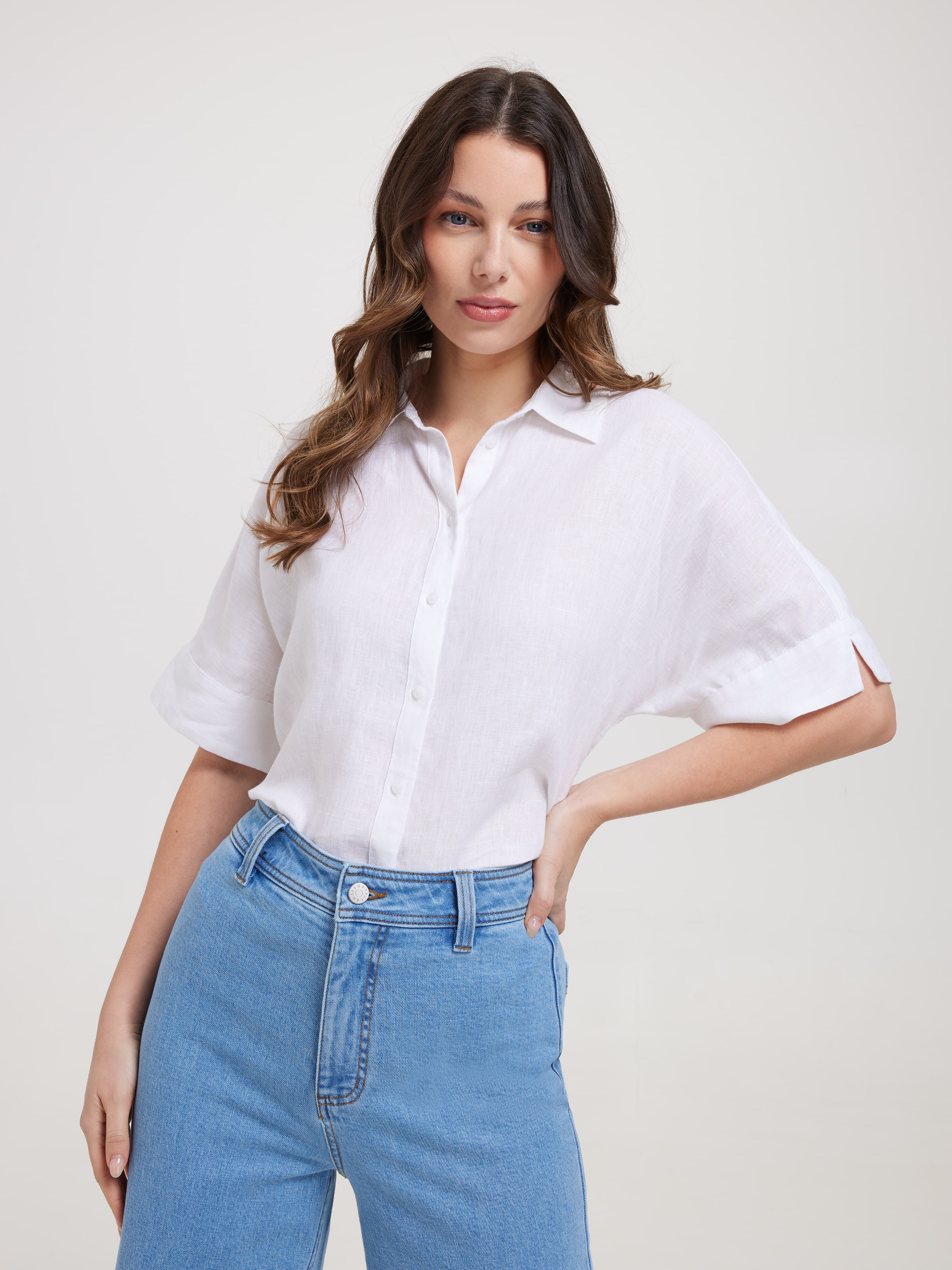 LESLEY EMBROIDERY SS SHIRT