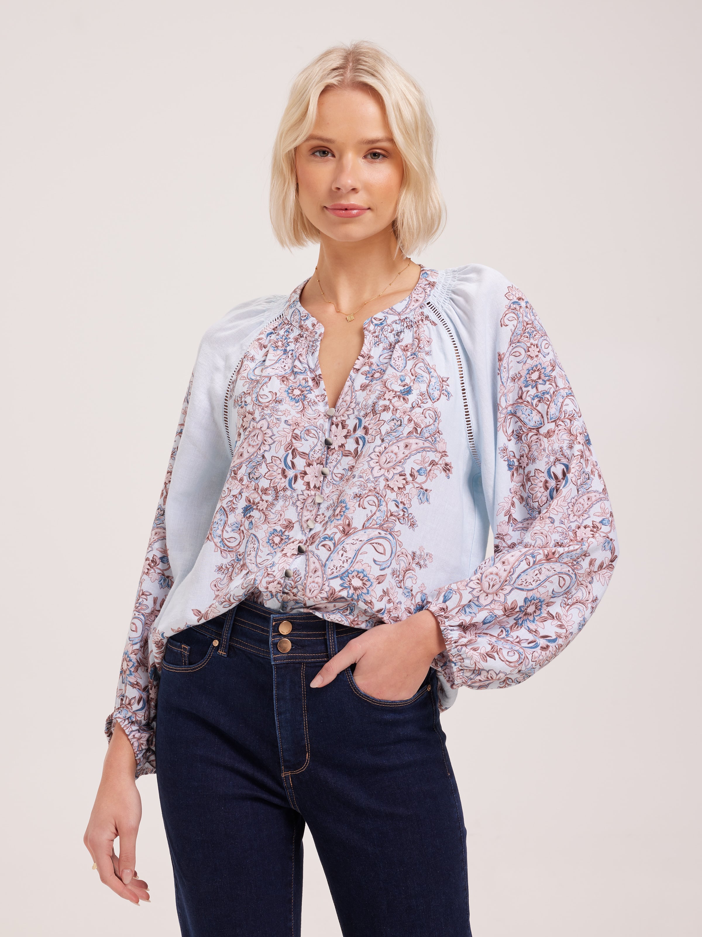 Ceilia Button Through Blouse - Just Jeans Online