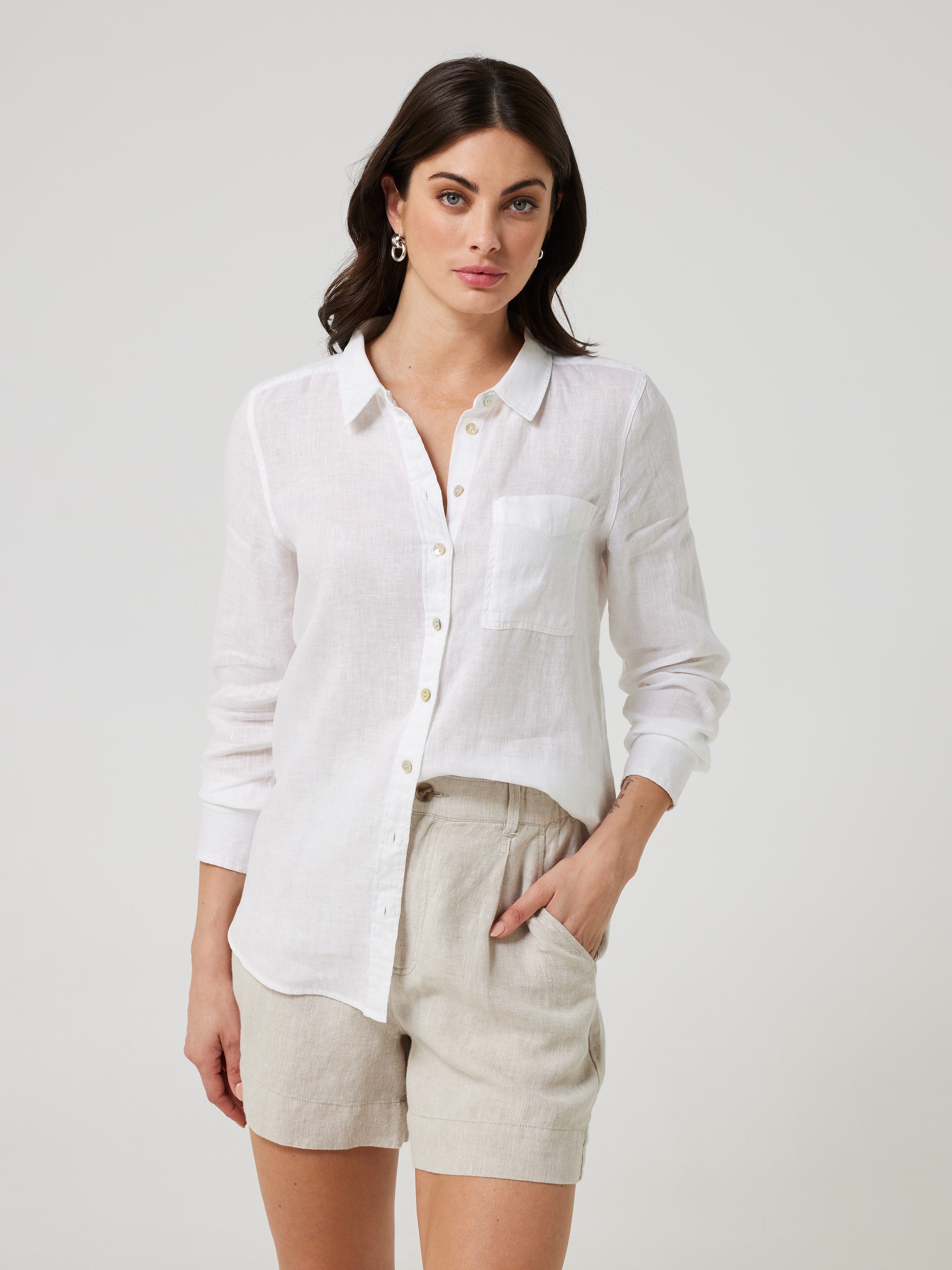 Mila Shirt in Garment Dyed Linen main image 1